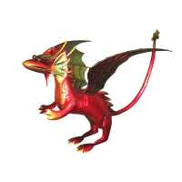 Metall Drachen Rot